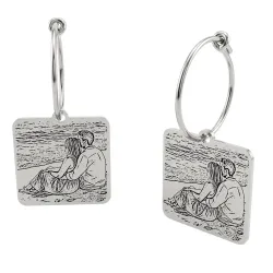 Earrings with Photo Engraving | Personalized Jewelry