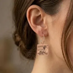 Earrings with Photo Engraving | Personalized Jewelry