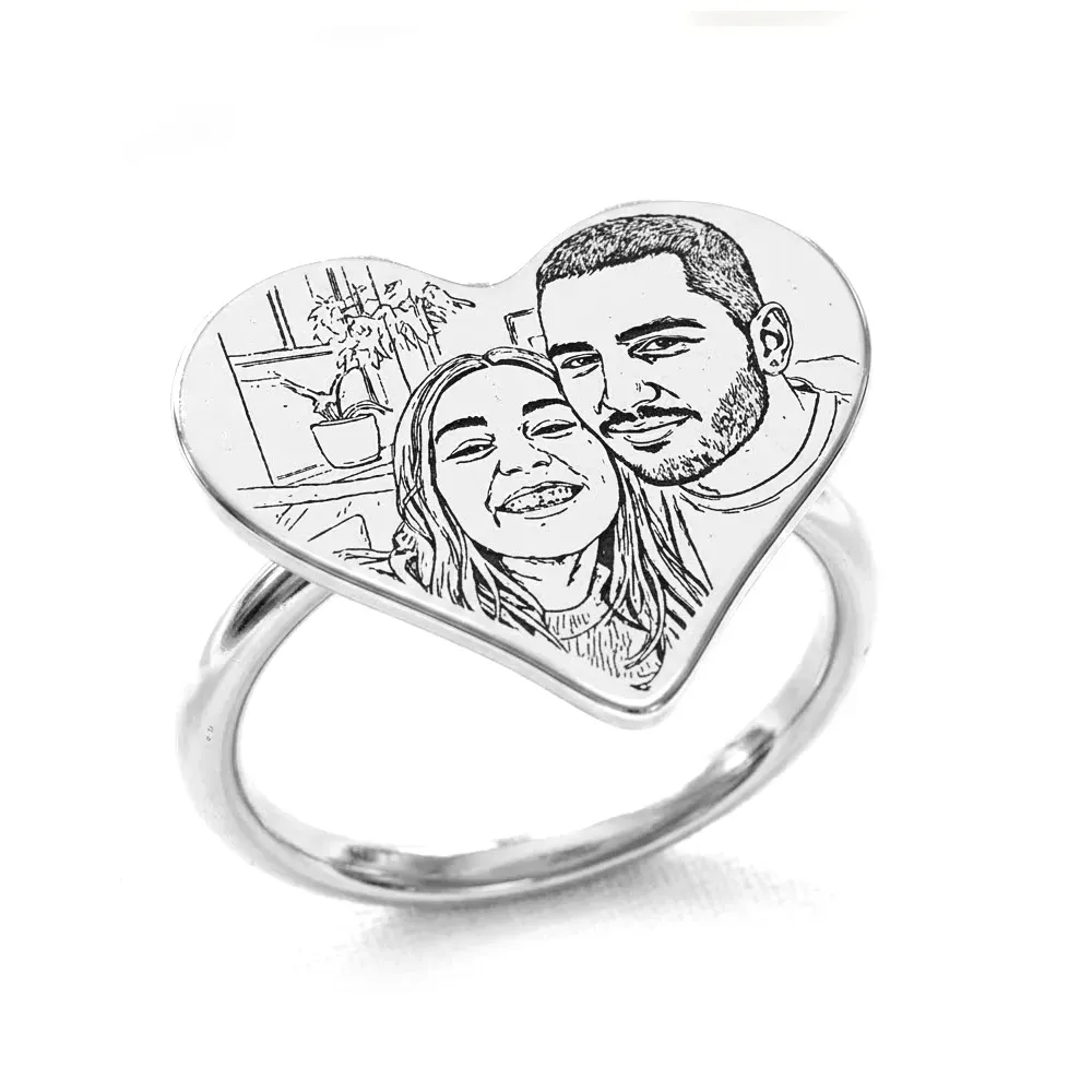 Personalized Photo Ring | 925 Sterling Silver Custom Gift