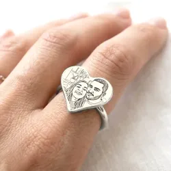 Personalized Photo Ring | 925 Sterling Silver Custom Gift