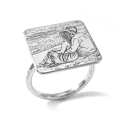 Personalized Photo Ring | 925 Sterling Silver Custom Gift