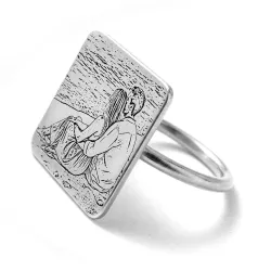 Personalized Photo Ring | 925 Sterling Silver Custom Gift