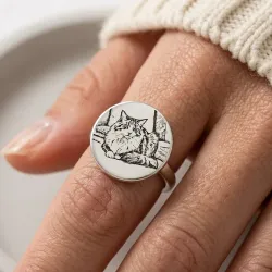 Personalized Photo Ring | 925 Sterling Silver Custom Gift