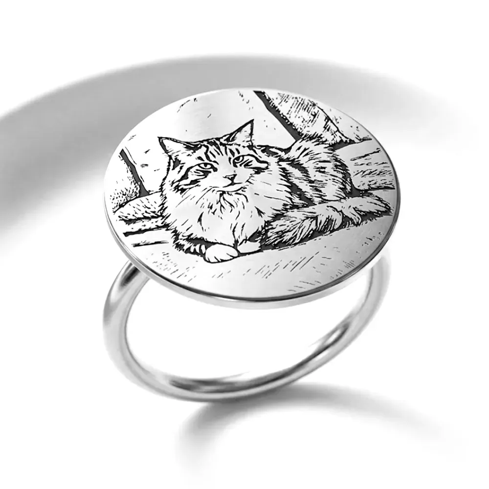 Personalized Photo Ring | 925 Sterling Silver Custom Gift