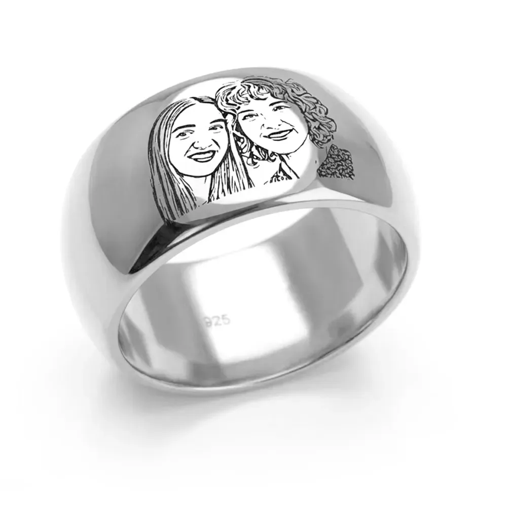 Personalized Photo Ring | 925 Sterling Silver Custom Gift