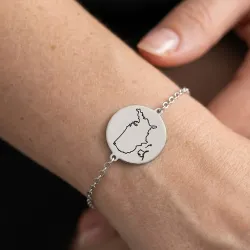 Engraved Country Map Bracelet | Meaningful Jewelry