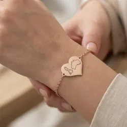 Engraved Country Map Bracelet | Meaningful Jewelry