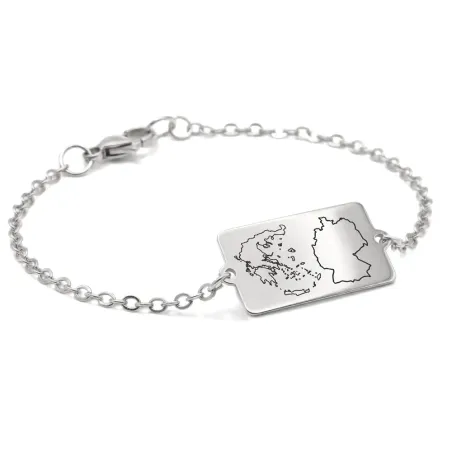 Engraved Country Map Bracelet | Meaningful Jewelry