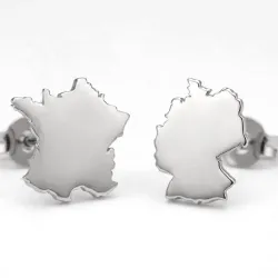 Cut Country Map Stud Earrings | Modern Unique Style