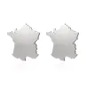 Cut Country Map Stud Earrings | Modern Unique Style