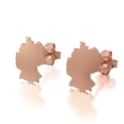 Cut Country Map Stud Earrings | Modern Unique Style