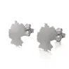 Cut Country Map Stud Earrings | Modern Unique Style