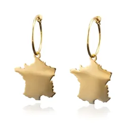 Drop Earrings Country Map | Elegant Unique Style