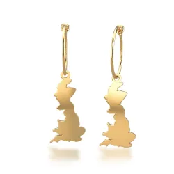 Κρεμαστά Σκουλαρίκια Χάρτης Χώρας | Κομψό Στυλ