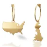 Drop Earrings Country Map | Elegant Unique Style