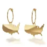 Drop Earrings Country Map | Elegant Unique Style