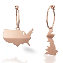 Drop Earrings Country Map | Elegant Unique Style