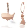 Drop Earrings Country Map | Elegant Unique Style