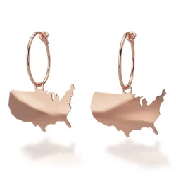 Drop Earrings Country Map | Elegant Unique Style