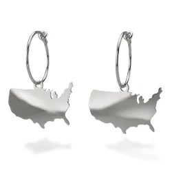 Drop Earrings Country Map | Elegant Unique Style