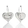 Engraved Country Map Drop Earrings | Elegant Style