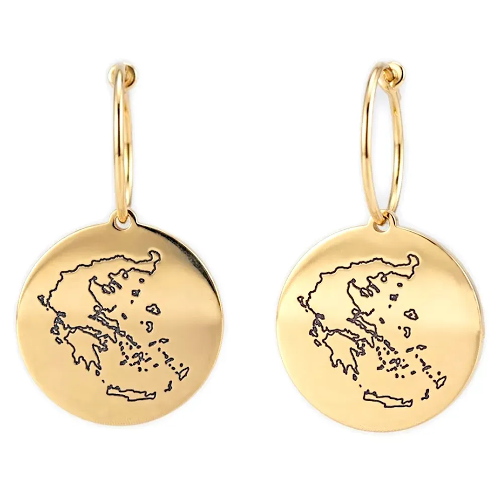 Κρεμαστά Σκουλαρίκια Χάρτης Χώρας | Κομψότητα