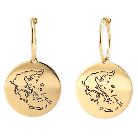 Κρεμαστά Σκουλαρίκια Χάρτης Χώρας | Κομψότητα