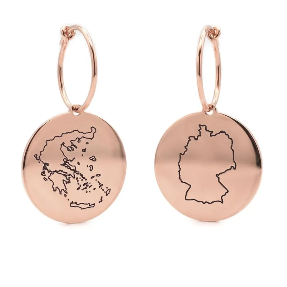 Κρεμαστά Σκουλαρίκια Χάρτης Χώρας | Κομψότητα