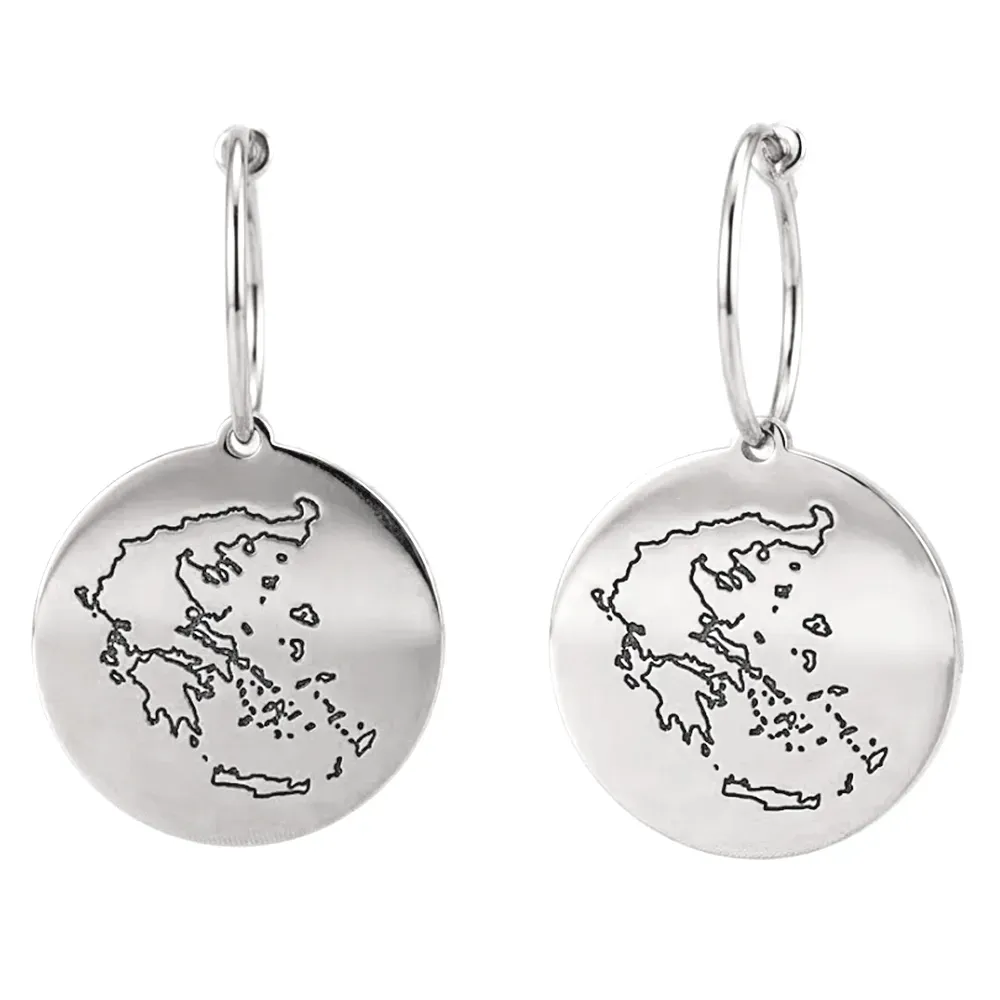 Κρεμαστά Σκουλαρίκια Χάρτης Χώρας | Κομψότητα