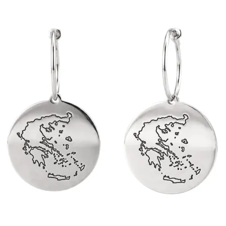 Κρεμαστά Σκουλαρίκια Χάρτης Χώρας | Κομψότητα