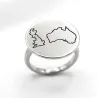 Engraved Country Map Ring | Meaningful Unique Style
