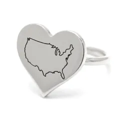 Engraved Country Map Ring | Meaningful Unique Style