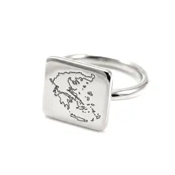 Δαχτυλίδι Χάρτης Χώρας | Μοναδικό Συμβολικό Στυλ