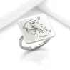 Engraved Country Map Ring | Meaningful Unique Style