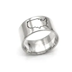 Engraved Country Map Ring | Meaningful Unique Style