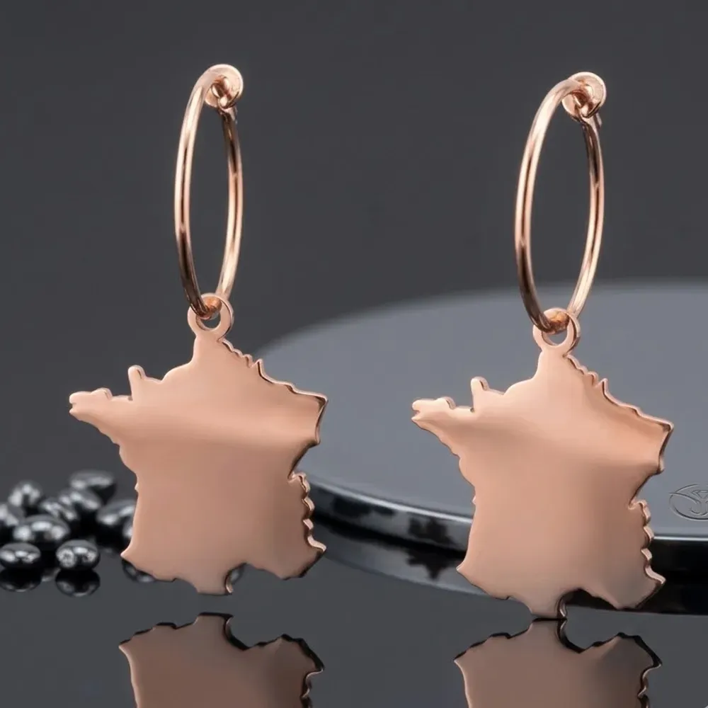 Drop Earrings Country Map | Elegant Unique Style