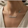Layering jewelry with personalized necklace
