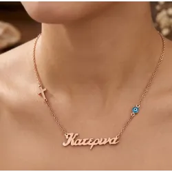 Minimal look with 925 silver necklace with name