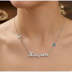 Layering jewelry with personalized necklace