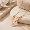 Fairy necklace with name in silver 925 with rose gold plated
