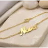 Silver Nona bracelet with chain, gold plated
