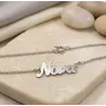 Silver Nona bracelet with chain, plated
