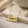 Gold Plated Necklace with 2 Names & Heart Accents