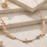 Rose Gold Necklace with 2 Names, Cross & Blue Eye