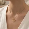 Silver rose gold plated necklace with 2 names on a heart