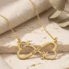 Gold Plated Infinity Necklace with Initials & Date