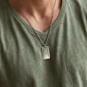 Necklace with arzado ID with names or dates, stainless steel chain