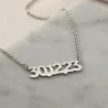 Silver platinum plated necklace with your date