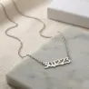 Silver platinum plated necklace with your date