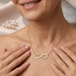 Silver gold plated necklace infinite "Mama sagapo"